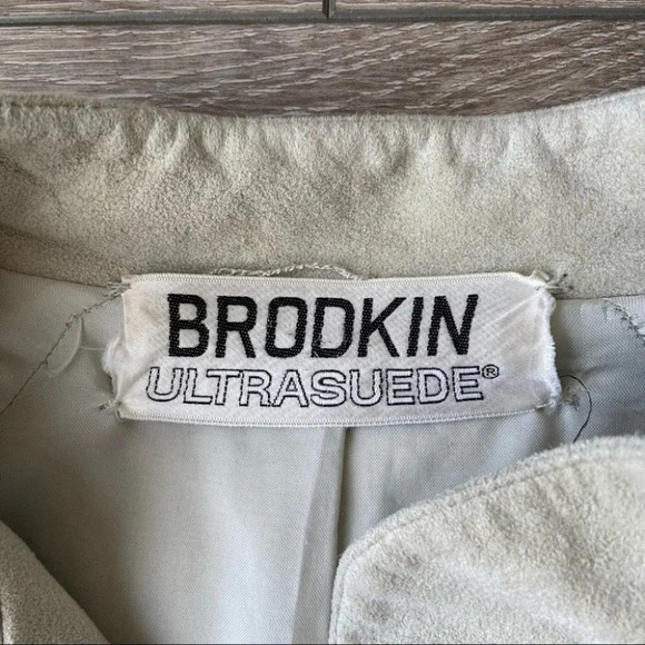 Vintage Brodkin  Ultrasuede Embroidered Overcoat Union Tag - Picture 8 of 15